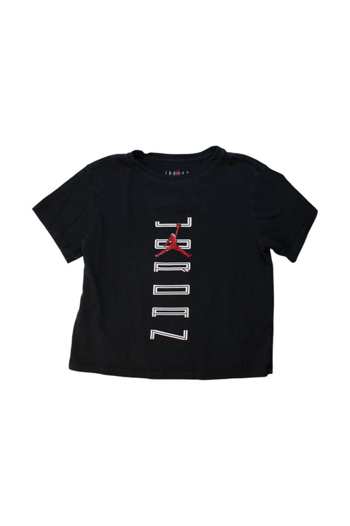 A Black Short Sleeve T Shirts from Air Jordan in size 12Y for boy. (Front View)