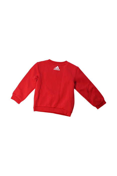 A Red Crewneck Sweatshirts from Adidas in size 2T for boy. (Back View)