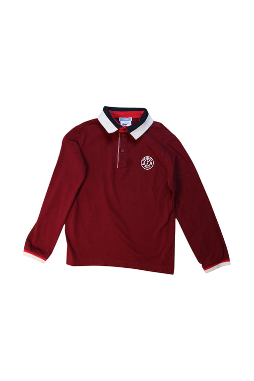 A Burgundy Long Sleeve Polos from Jacadi in size 8Y for boy. (Front View)