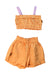 A Orange Shorts Sets from Hebe in size 4T for girl. (Front View)