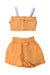 A Orange Shorts Sets from Hebe in size 4T for girl. (Back View)