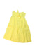 A Yellow Sleeveless Dresses from 120% Lino in size 4T for girl. (Back View)