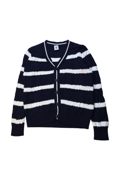 A Navy Cardigans from Petit Bateau in size 8Y for neutral. (Front View)