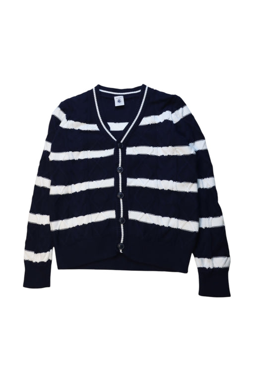 A Navy Cardigans from Petit Bateau in size 8Y for neutral. (Front View)