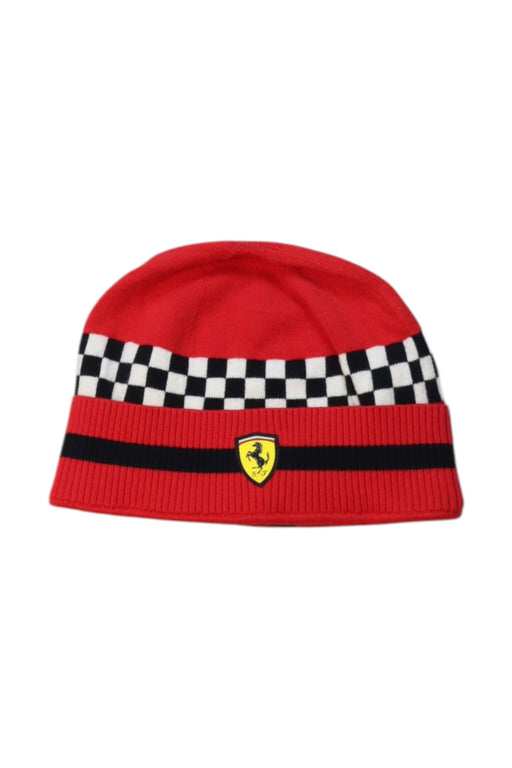 A Red Winter Hats from Ferrari in size O/S for neutral. (Front View)
