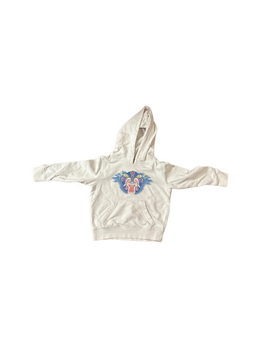 A White Hooded Sweatshirts from The Lion Rock Press in size 4T for neutral. (Front View)