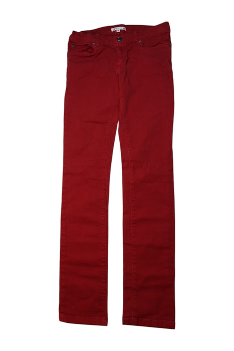A Red Jeans from Bonpoint in size 12Y for girl. (Front View)