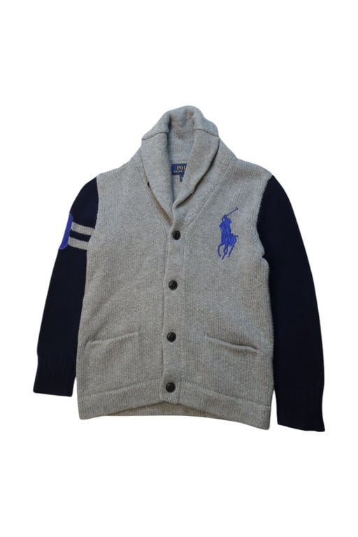 A Grey Cardigans from Polo Ralph Lauren in size 5T for boy. (Front View)