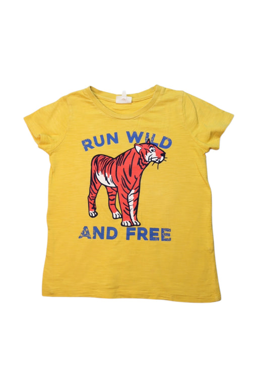 A Yellow Short Sleeve T Shirts from Seed in size 5T for boy. (Front View)
