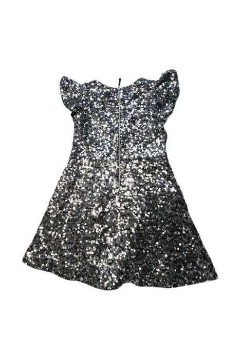 A Silver Sleeveless Dresses from Crewcuts in size 7Y for girl. (Back View)
