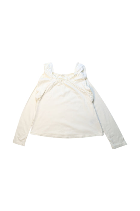 A White Long Sleeve Tops from Crewcuts in size 7Y for girl. (Front View)