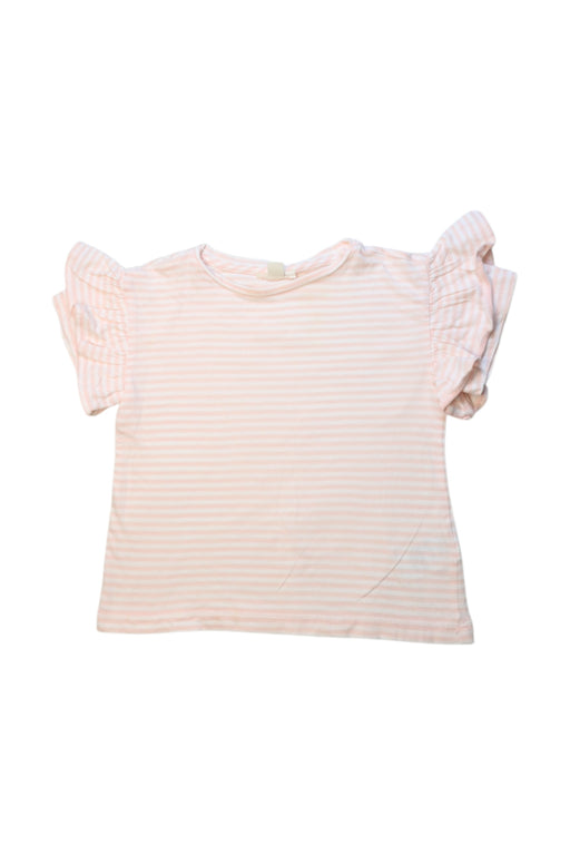 A Pink Short Sleeve Tops from Crewcuts in size 5T for girl. (Front View)