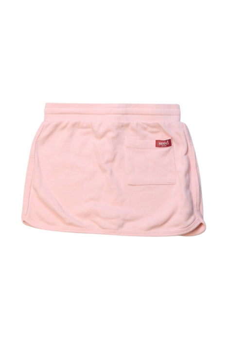 A Pink Short Skirts from Seed in size 5T for girl. (Back View)