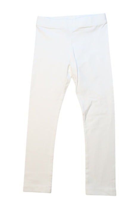 A White Leggings from Crewcuts in size 4T for girl. (Front View)