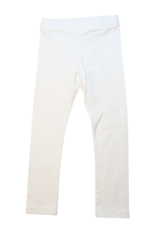 A White Leggings from Crewcuts in size 4T for girl. (Front View)