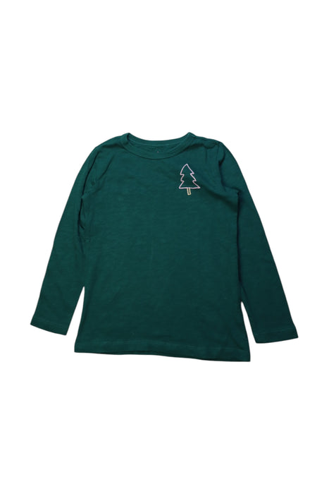 A Green Long Sleeve T Shirts from Crewcuts in size 4T for girl. (Front View)