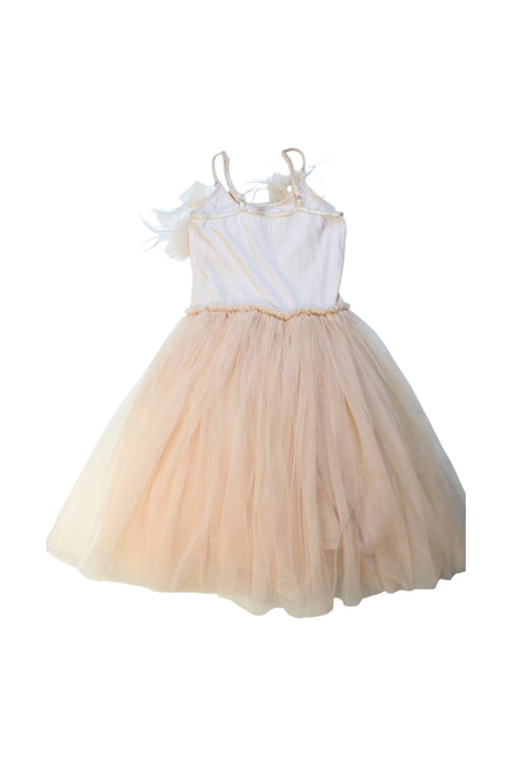 A Peach Sleeveless Dresses from Tutu Du Monde in size 8Y for girl. (Back View)