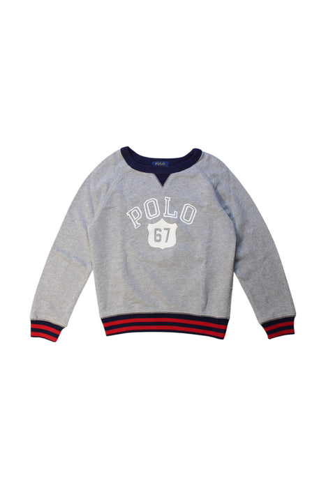 A Grey Crewneck Sweatshirts from Polo Ralph Lauren in size 4T for boy. (Front View)