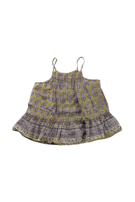 A Green Sleeveless Tops from Bonpoint in size 6T for girl. (Front View)