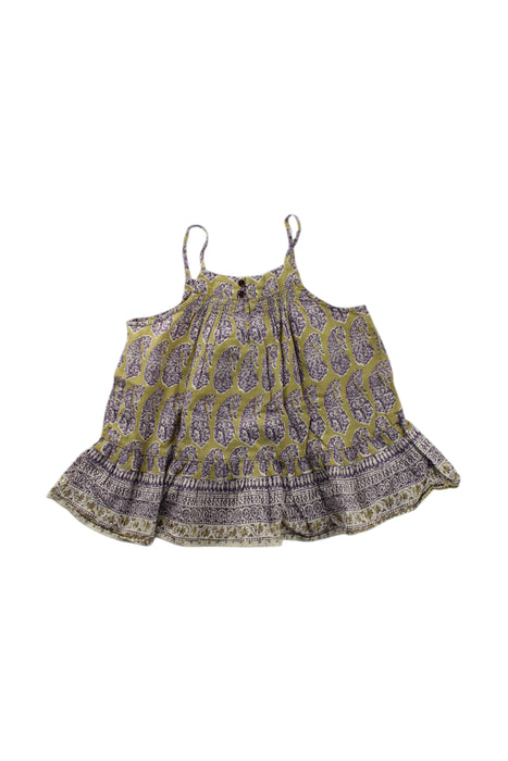A Green Sleeveless Tops from Bonpoint in size 6T for girl. (Back View)