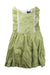 A Green Sleeveless Dresses from Polo Ralph Lauren in size 6T for girl. (Front View)
