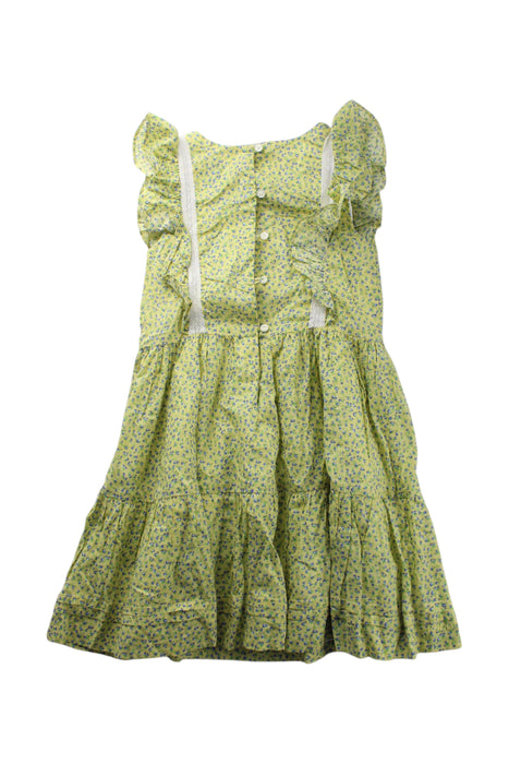 A Green Sleeveless Dresses from Polo Ralph Lauren in size 6T for girl. (Back View)