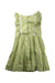 A Green Sleeveless Dresses from Polo Ralph Lauren in size 6T for girl. (Back View)