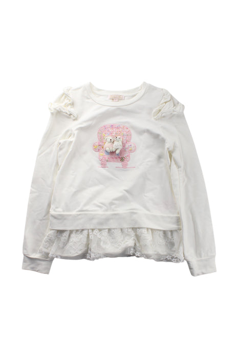 A White Long Sleeve Tops from Nicholas & Bears in size 10Y for girl. (Front View)