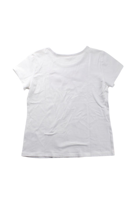A White Short Sleeve Tops from Momonittu in size 10Y for girl. (Back View)