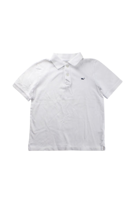 A White Short Sleeve Polos from Vineyard Vines in size 7Y for neutral. (Front View)
