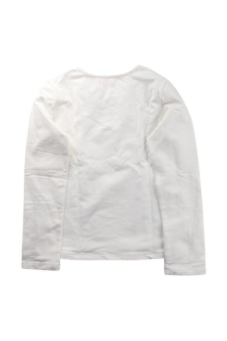 A White Long Sleeve Tops from Momonittu in size 12Y for girl. (Back View)