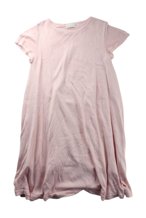 A Pink Short Sleeve Dresses from Miki House in size 7Y for girl. (Front View)