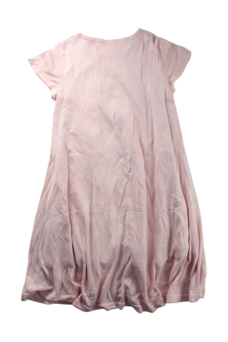 A Pink Short Sleeve Dresses from Miki House in size 7Y for girl. (Back View)