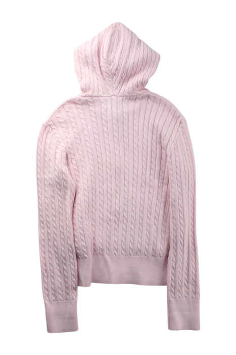 A Pink Zippered Sweatshirts from Polo Ralph Lauren in size 7Y for girl. (Back View)