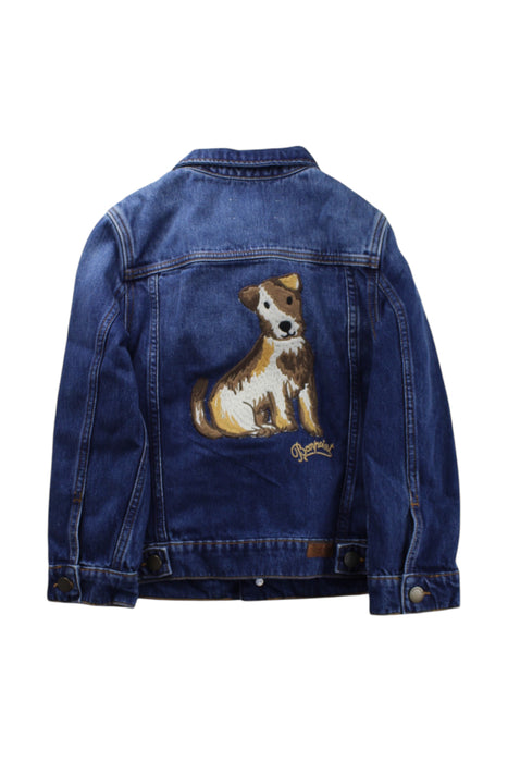 A Blue Lightweight Jackets from Bonpoint in size 8Y for neutral. (Back View)