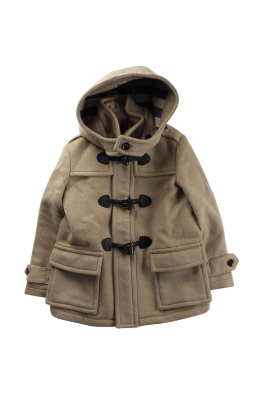 A Beige Coats from Burberry in size 4T for neutral. (Front View)