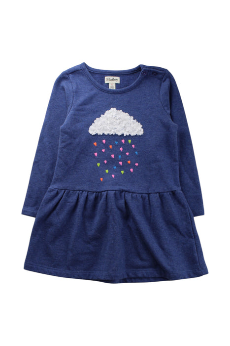A Blue Long Sleeve Dresses from Hatley in size 4T for girl. (Front View)