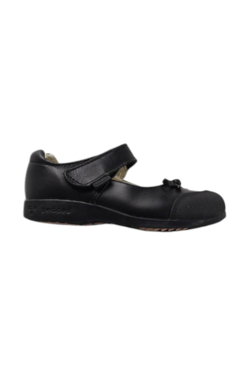 A Black Dress Shoes from pediped in size 4T for girl. (Front View)