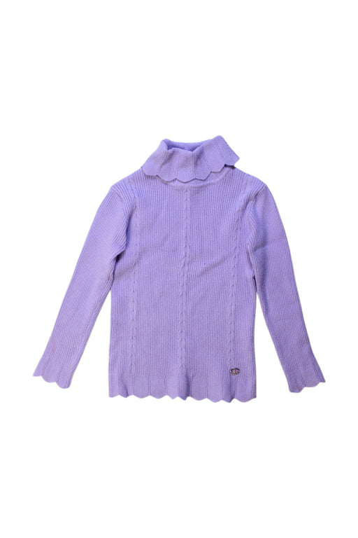 A Purple Long Sleeve Tops from Roberta di Camerino in size 6T for girl. (Front View)
