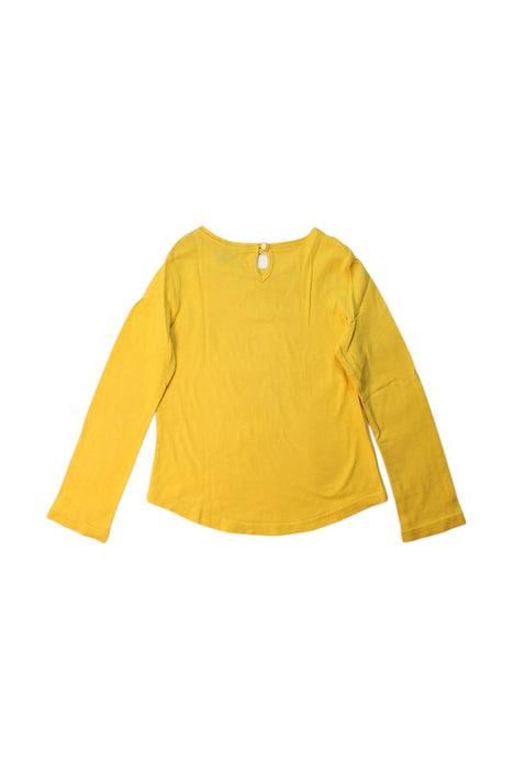 A Yellow Long Sleeve Tops from Jean Bourget in size 6T for girl. (Back View)