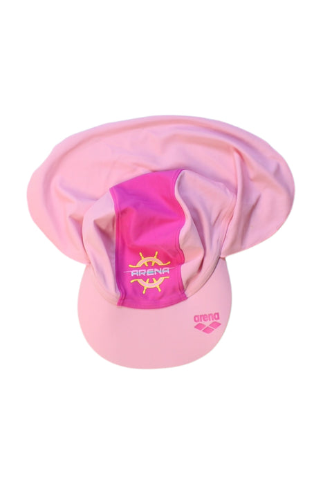A Pink Sun Hats from Arena in size 5T for girl. (Front View)