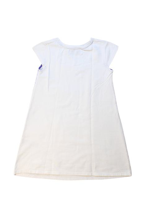 A White Short Sleeve Dresses from Desigual in size 5T for girl. (Back View)