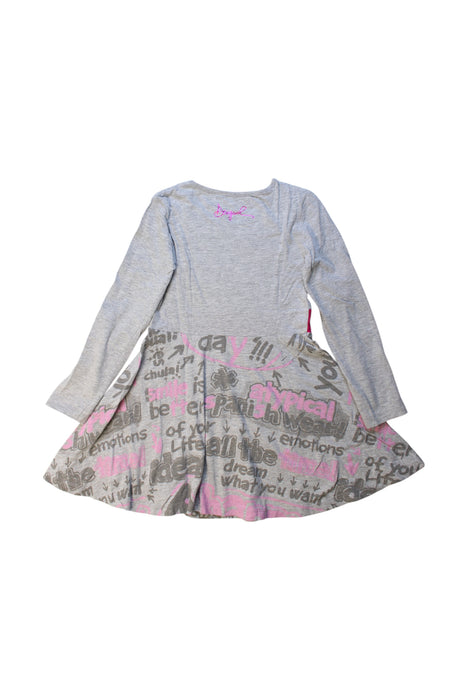 A Multicolour Long Sleeve Dresses from Desigual in size 5T for girl. (Back View)