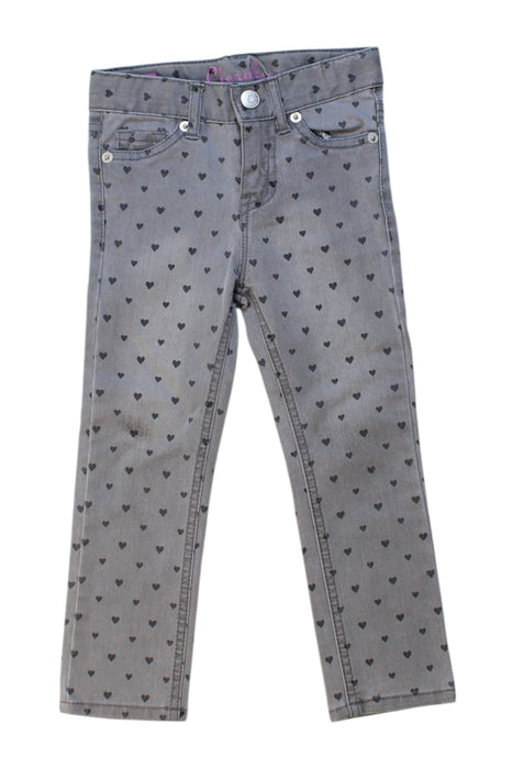 A Grey Jeans from Cherokee in size 3T for girl. (Front View)