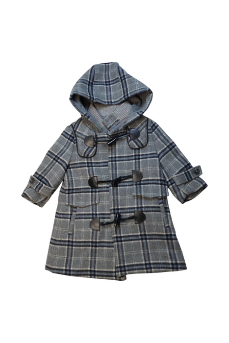 A Grey Coats from Nicholas & Bears in size 6-12M for neutral. (Front View)