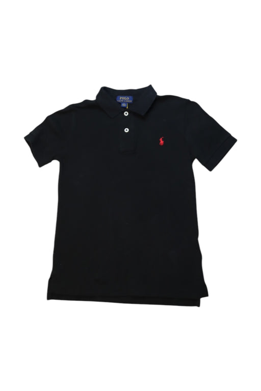 A Black Short Sleeve Polos from Polo Ralph Lauren in size 6T for boy. (Front View)