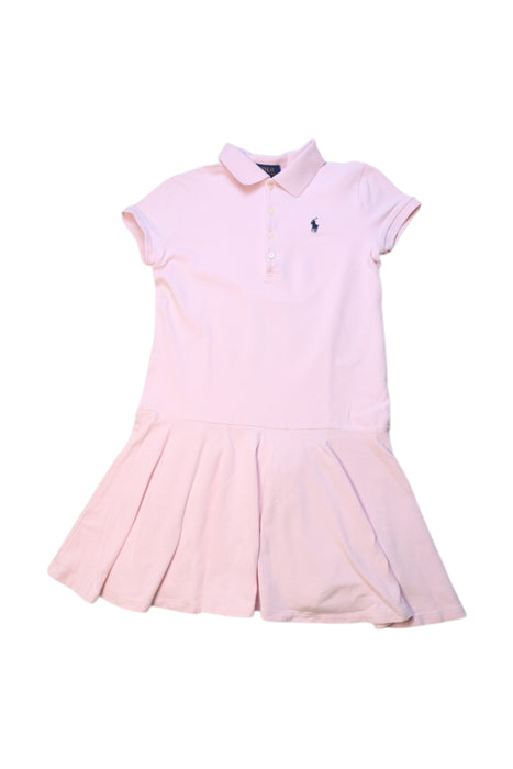 A Pink Short Sleeve Dresses from Polo Ralph Lauren in size 8Y for girl. (Front View)
