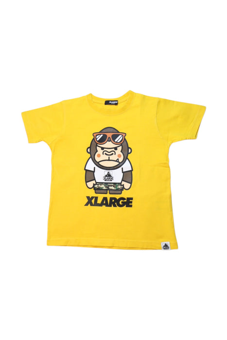 A Yellow Short Sleeve T Shirts from XLARGE Kids in size 5T for boy. (Front View)