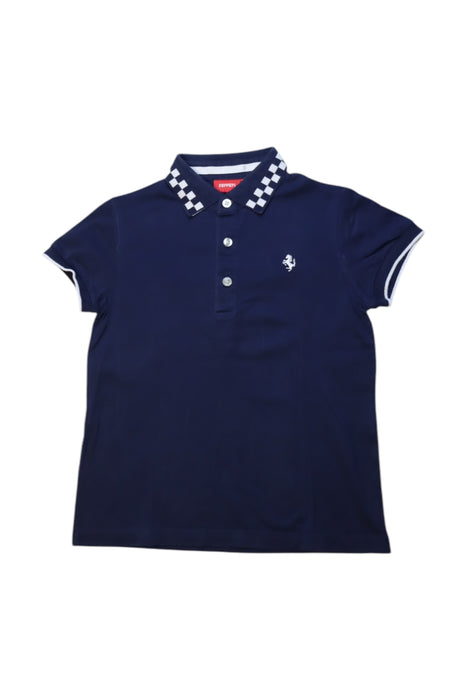 A Navy Short Sleeve Polos from Ferrari in size 6T for boy. (Front View)