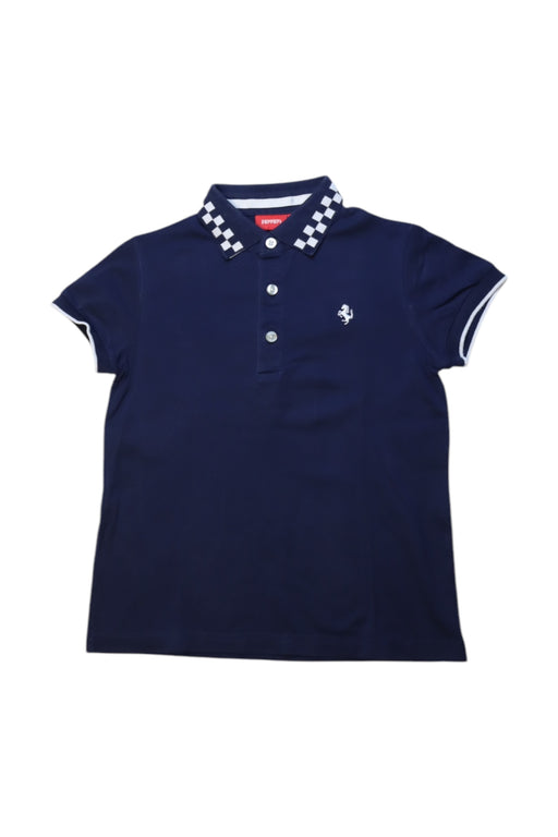 A Navy Short Sleeve Polos from Ferrari in size 6T for boy. (Front View)